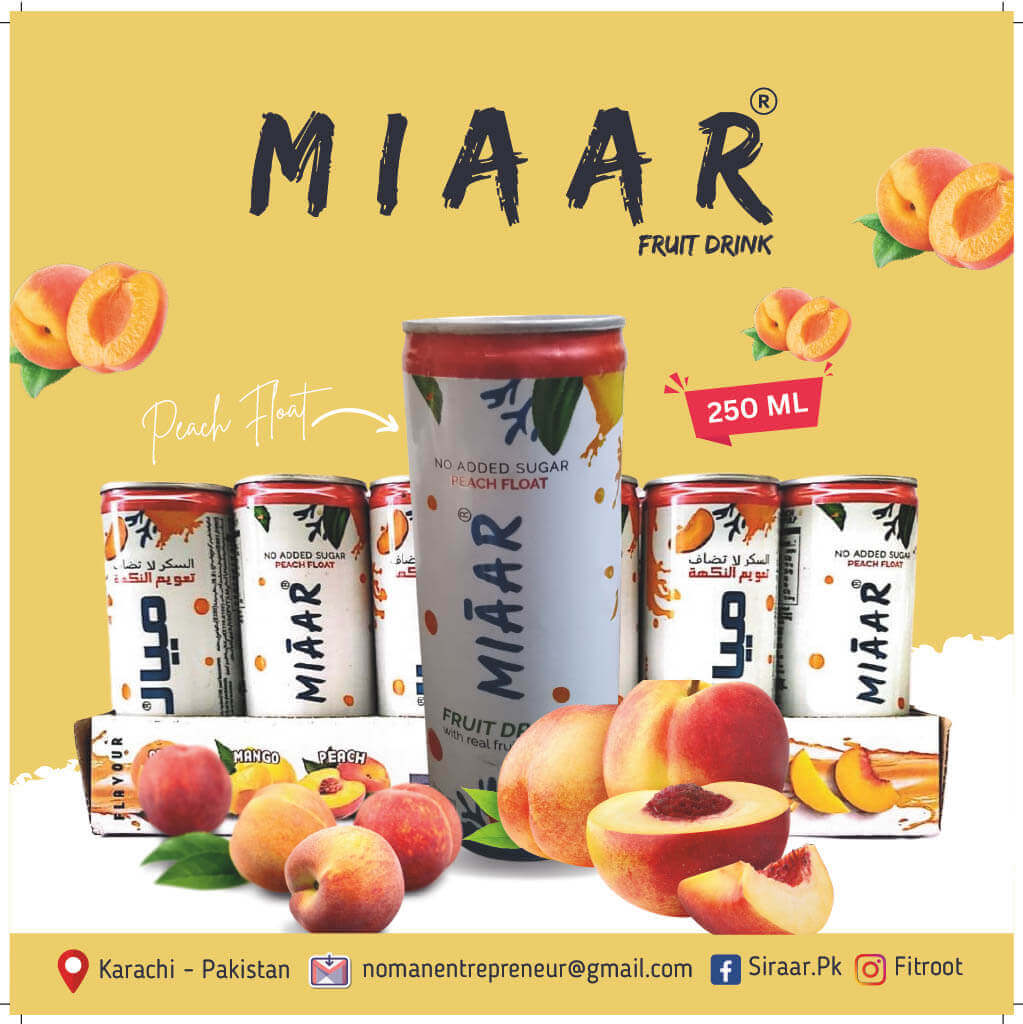 Natural Peach Drink With Pulp