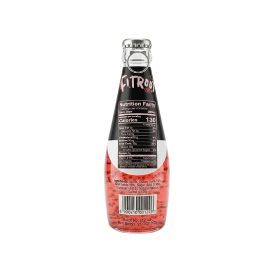 FITROOT Citroo Lychee Basil Seed Drink