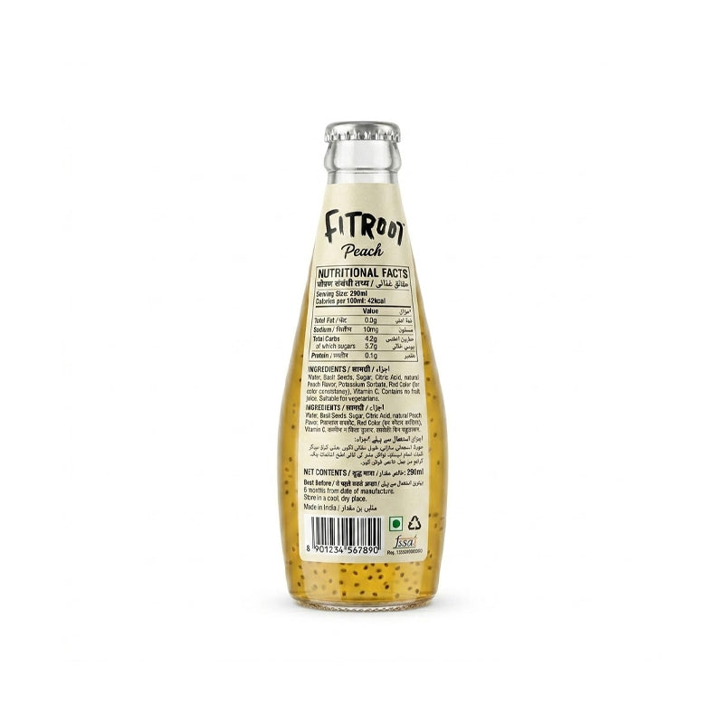 Fitroot Peach Basil Seed Fruit Drink