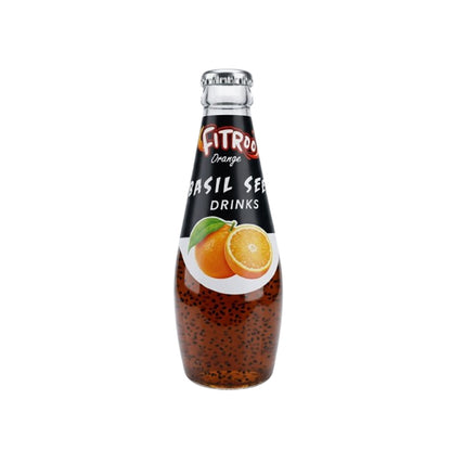 FITROOT Citrus Basil Fizz  Orange Basil Seed Drink